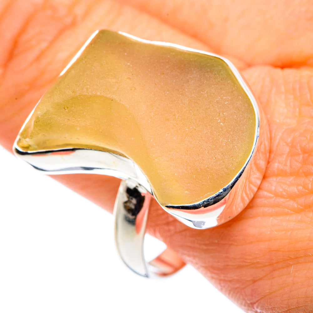 Libyan Desert Glass Rings handcrafted by Anasilvercos - RING87799