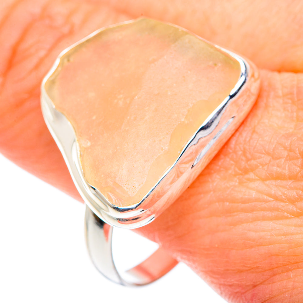 Libyan Desert Glass Rings handcrafted by Anasilvercos - RING87800