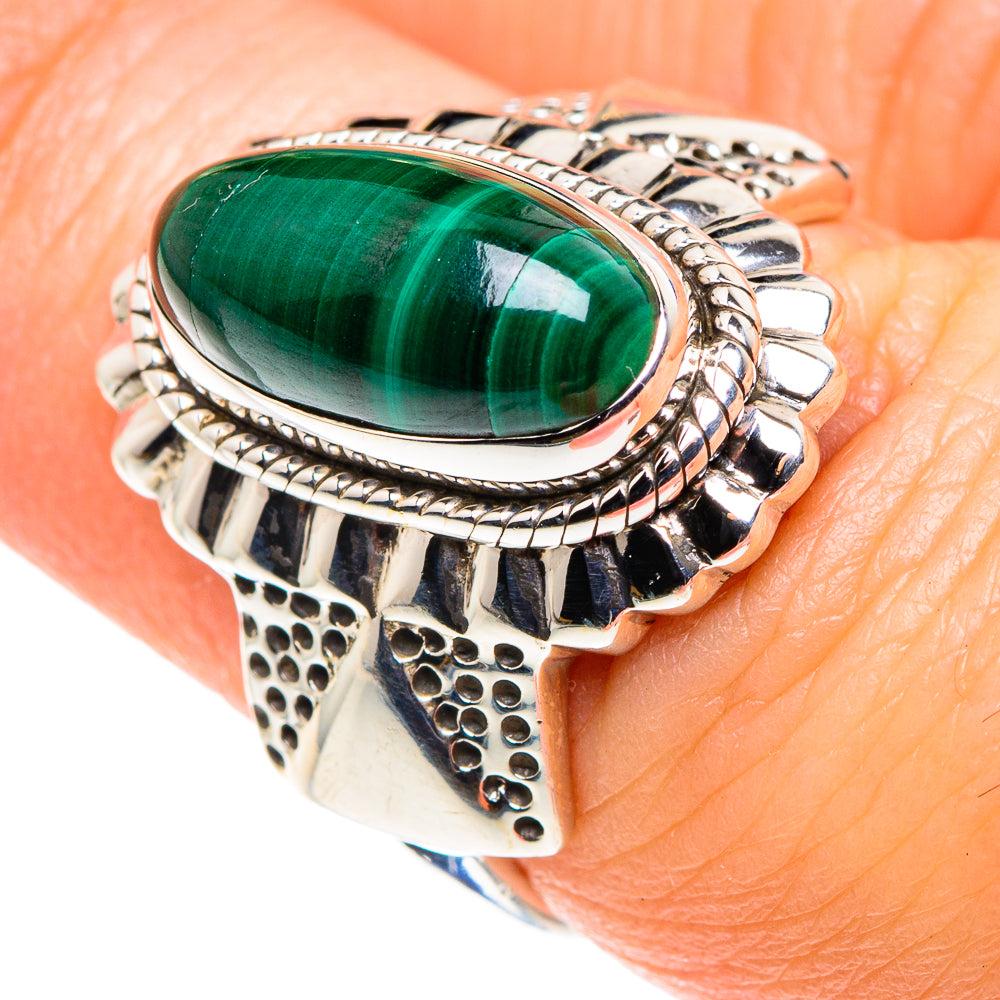 Malachite Rings handcrafted by Anasilvercos - RING87830