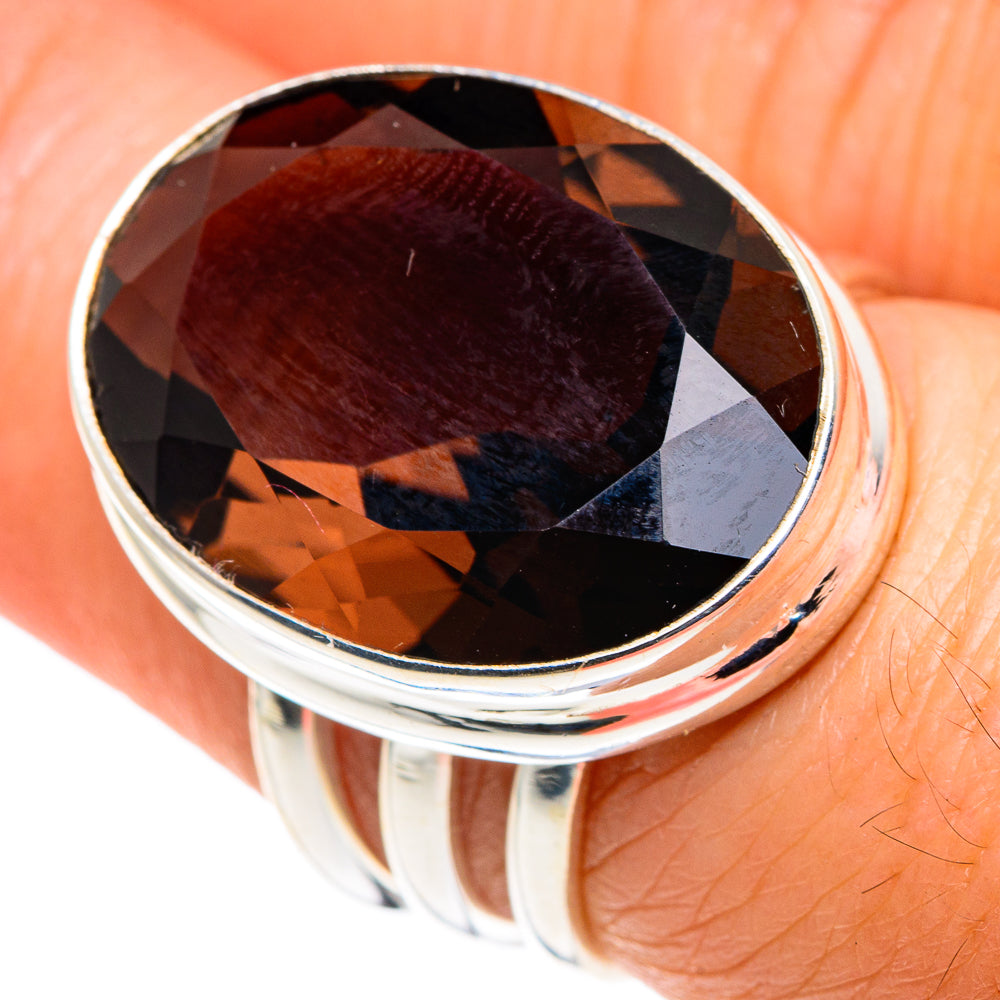 Smoky Quartz Rings handcrafted by Anasilvercos - RING87832