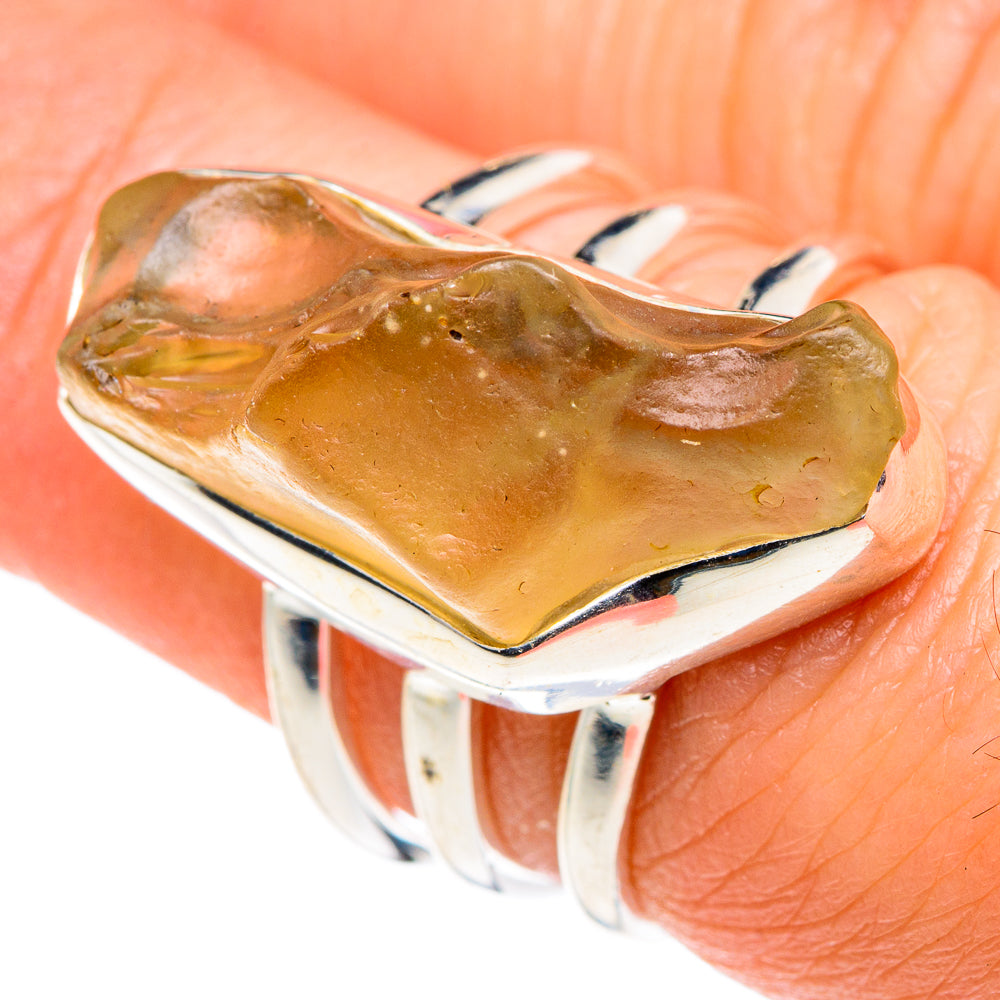 Libyan Desert Glass Rings handcrafted by Anasilvercos - RING87833