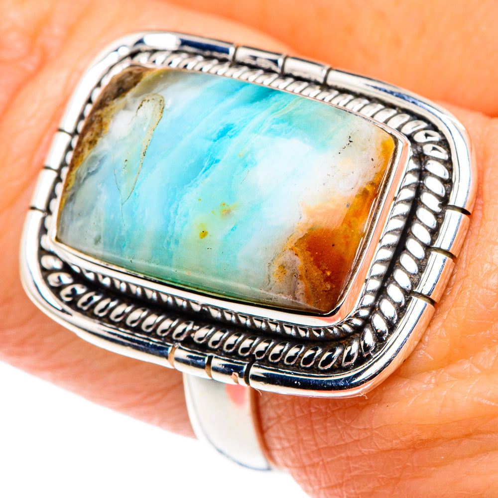 Peruvian Opal Rings handcrafted by Anasilvercos - RING87848