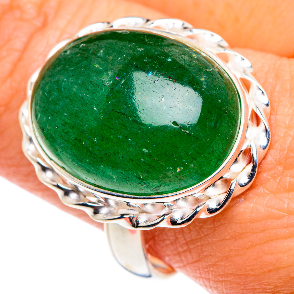 Green Aventurine Rings handcrafted by Anasilvercos - RING87850