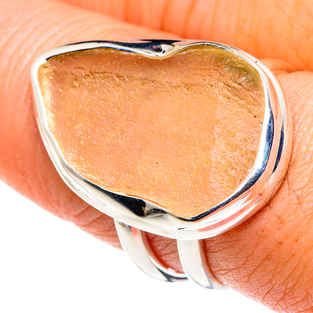 Libyan Desert Glass Rings handcrafted by Anasilvercos - RING87875