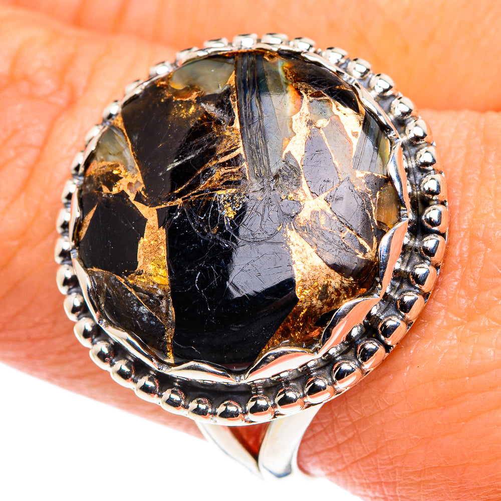 Black Copper Onyx Rings handcrafted by Anasilvercos - RING87878