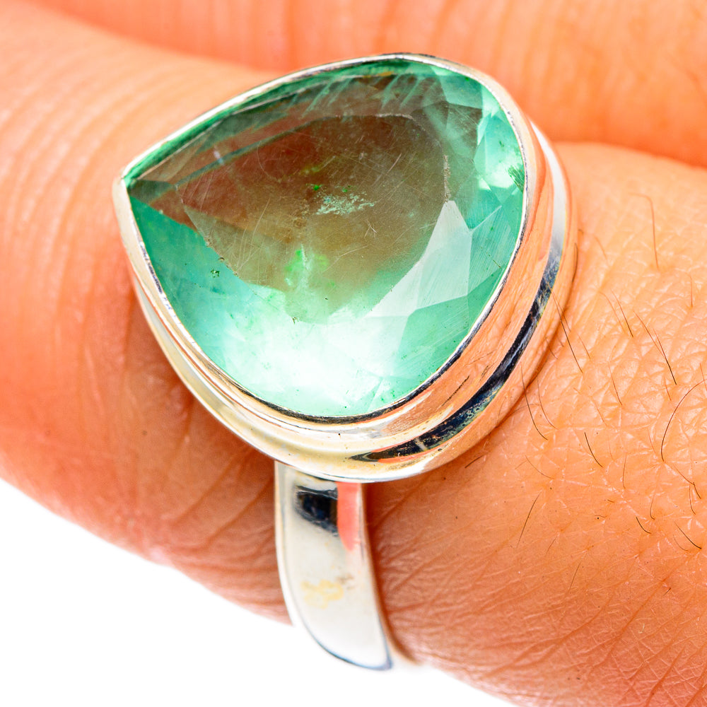Green Fluorite Rings handcrafted by Anasilvercos - RING87886