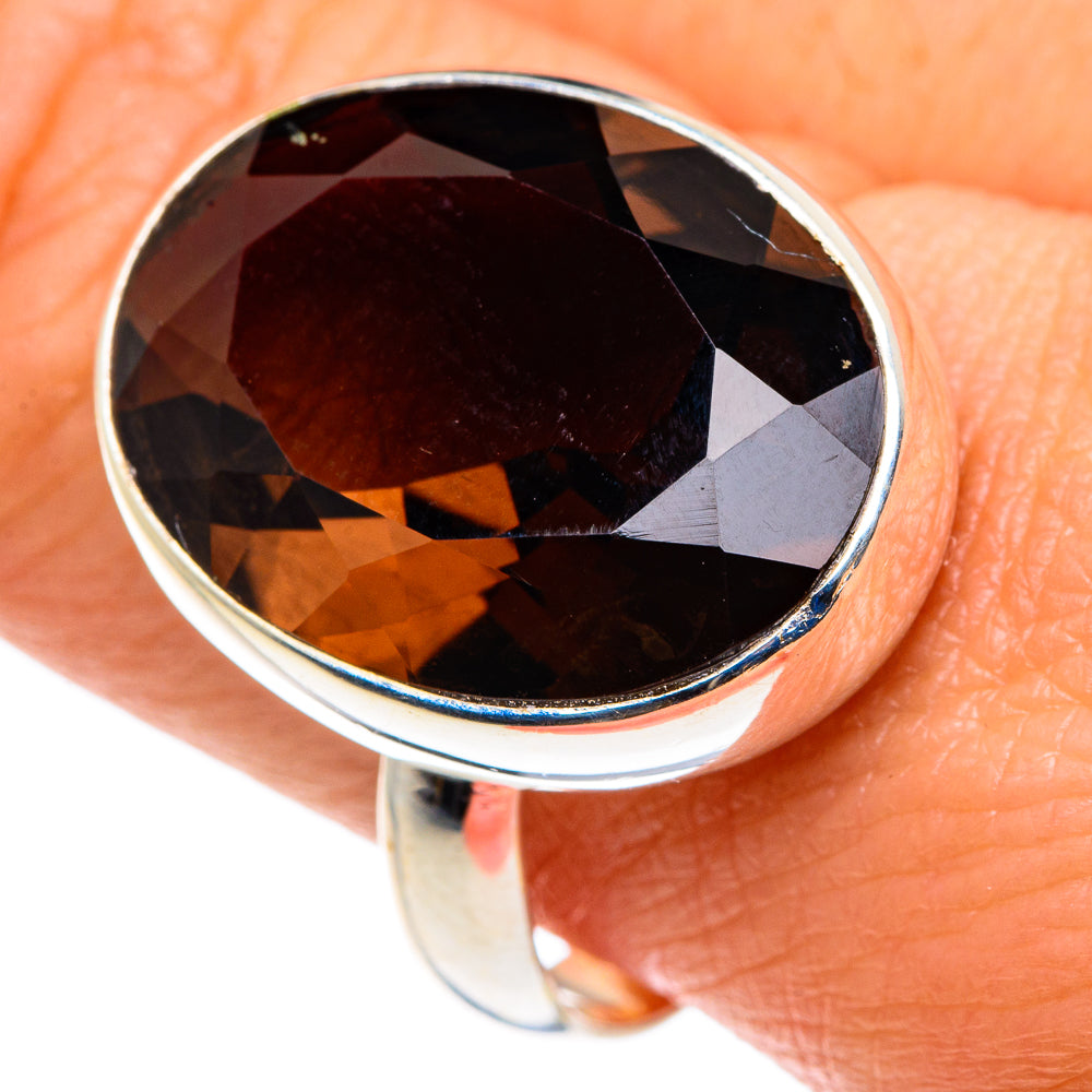 Smoky Quartz Rings handcrafted by Anasilvercos - RING87888