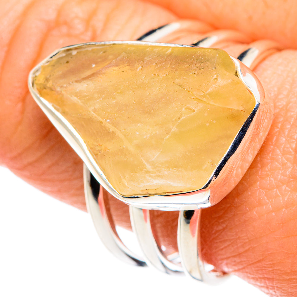 Libyan Desert Glass Rings handcrafted by Anasilvercos - RING87889