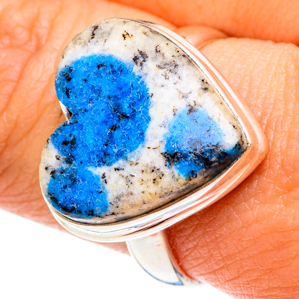 K2 Blue Azurite Rings handcrafted by Anasilvercos - RING87901
