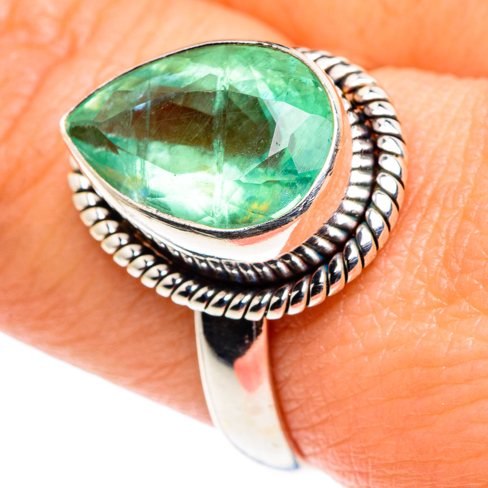 Green Fluorite Rings handcrafted by Anasilvercos - RING87902