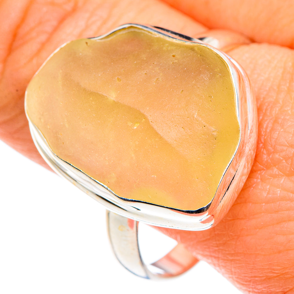 Libyan Desert Glass Rings handcrafted by Anasilvercos - RING87905