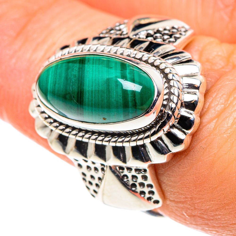 Malachite Rings handcrafted by Anasilvercos - RING87931