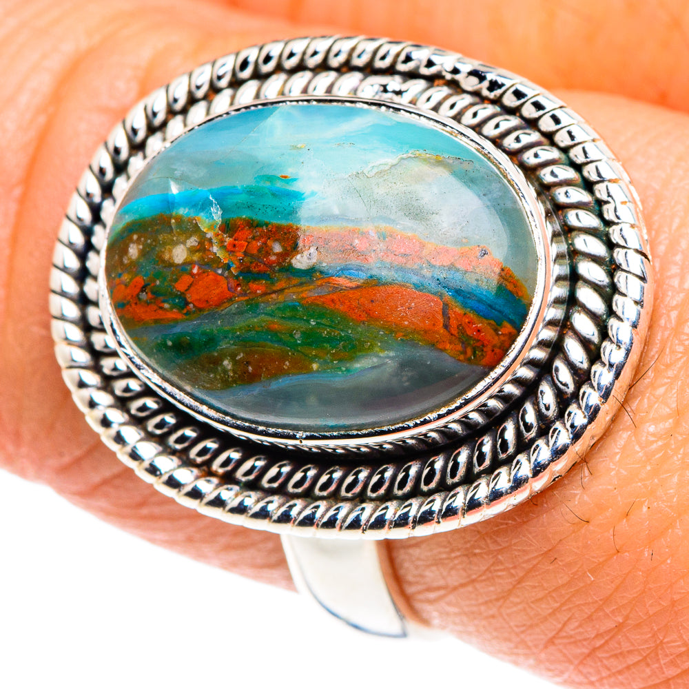 Peruvian Opal Rings handcrafted by Anasilvercos - RING87941