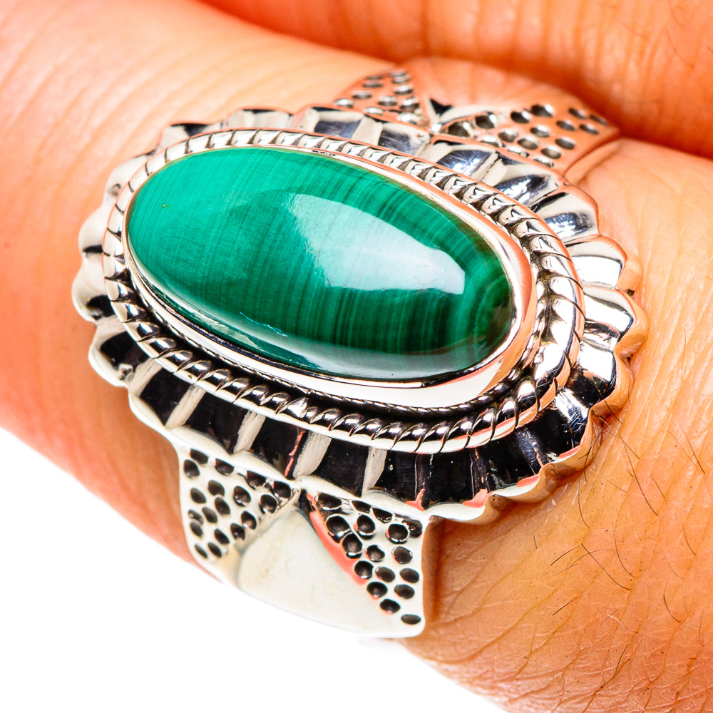 Malachite Rings handcrafted by Anasilvercos - RING87942
