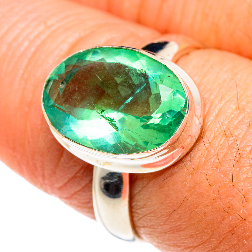 Green Fluorite Rings handcrafted by Anasilvercos - RING87943