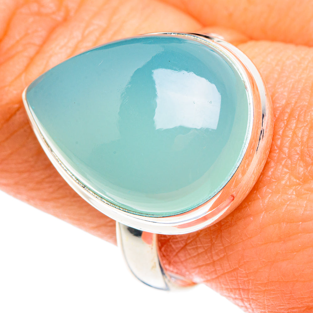 Aqua Chalcedony Rings handcrafted by Anasilvercos - RING87962