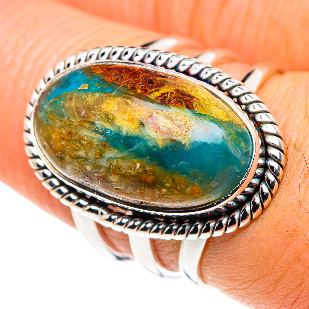 Peruvian Opal Rings handcrafted by Anasilvercos - RING87964