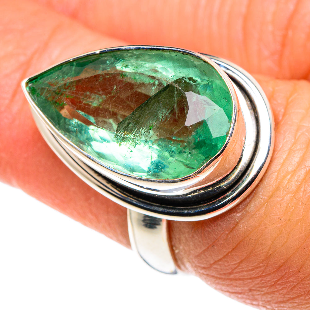 Green Fluorite Rings handcrafted by Anasilvercos - RING87965