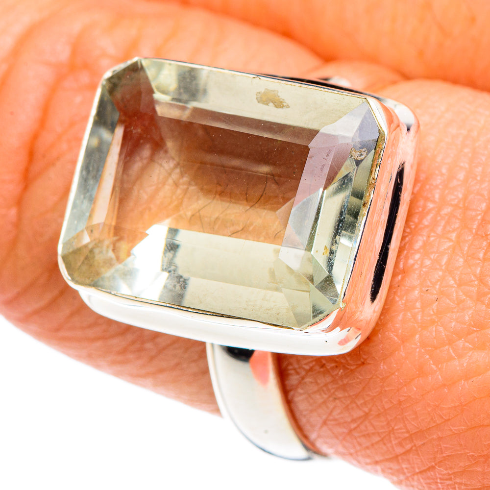 Green Amethyst Rings handcrafted by Anasilvercos - RING87975