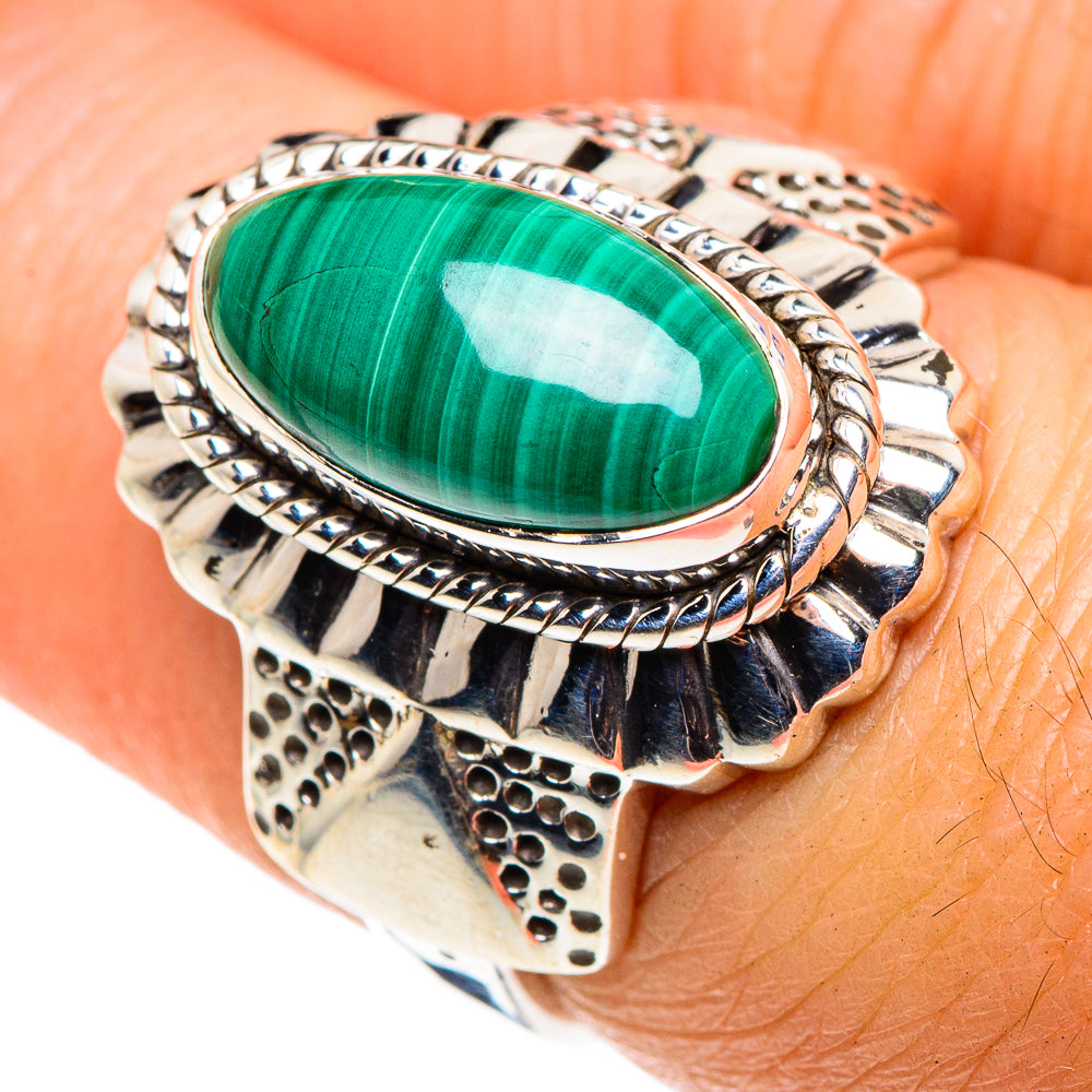 Malachite Rings handcrafted by Anasilvercos - RING87977