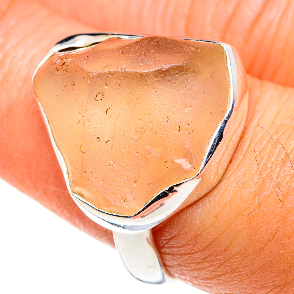 Libyan Desert Glass Rings handcrafted by Anasilvercos - RING87982