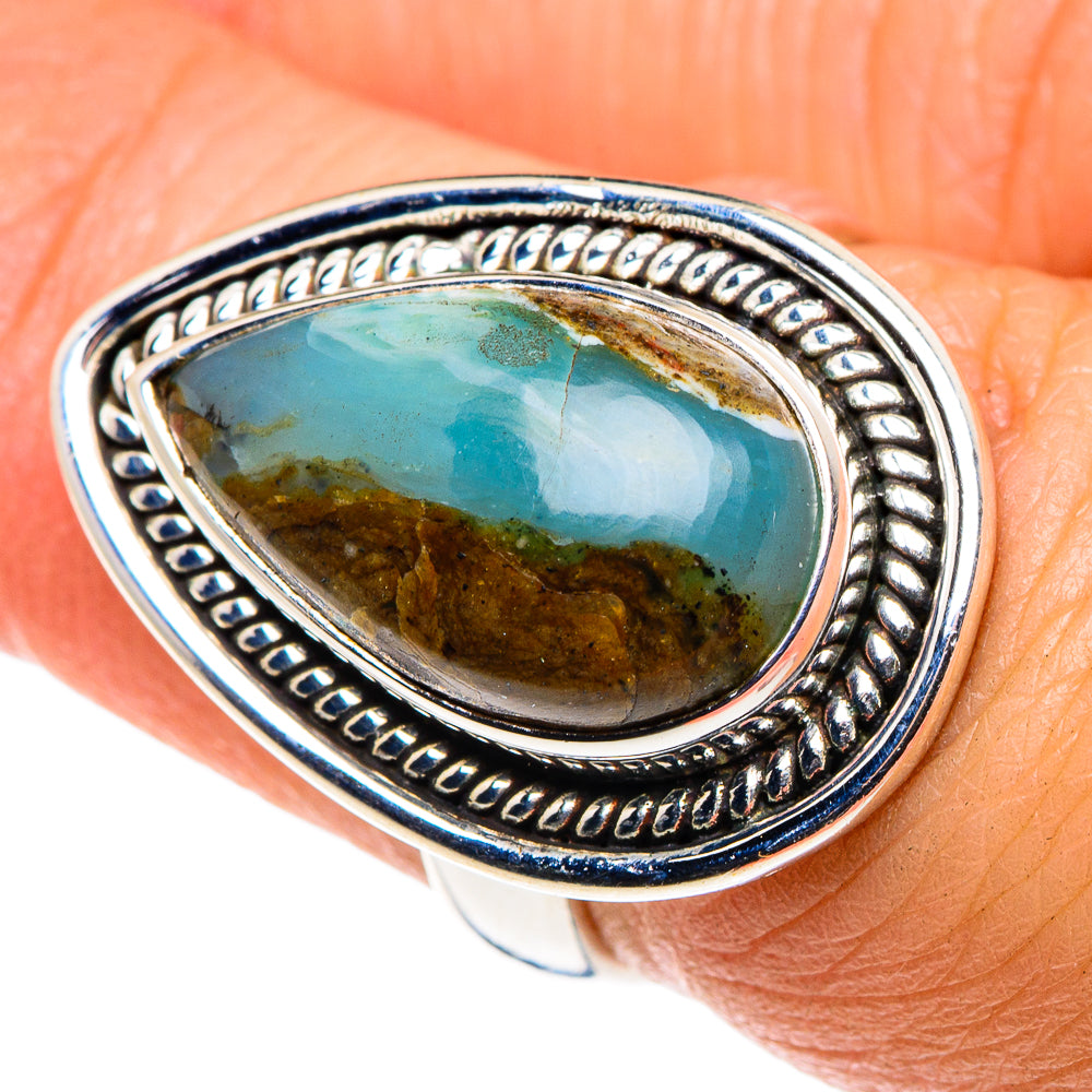Peruvian Opal Rings handcrafted by Anasilvercos - RING87985