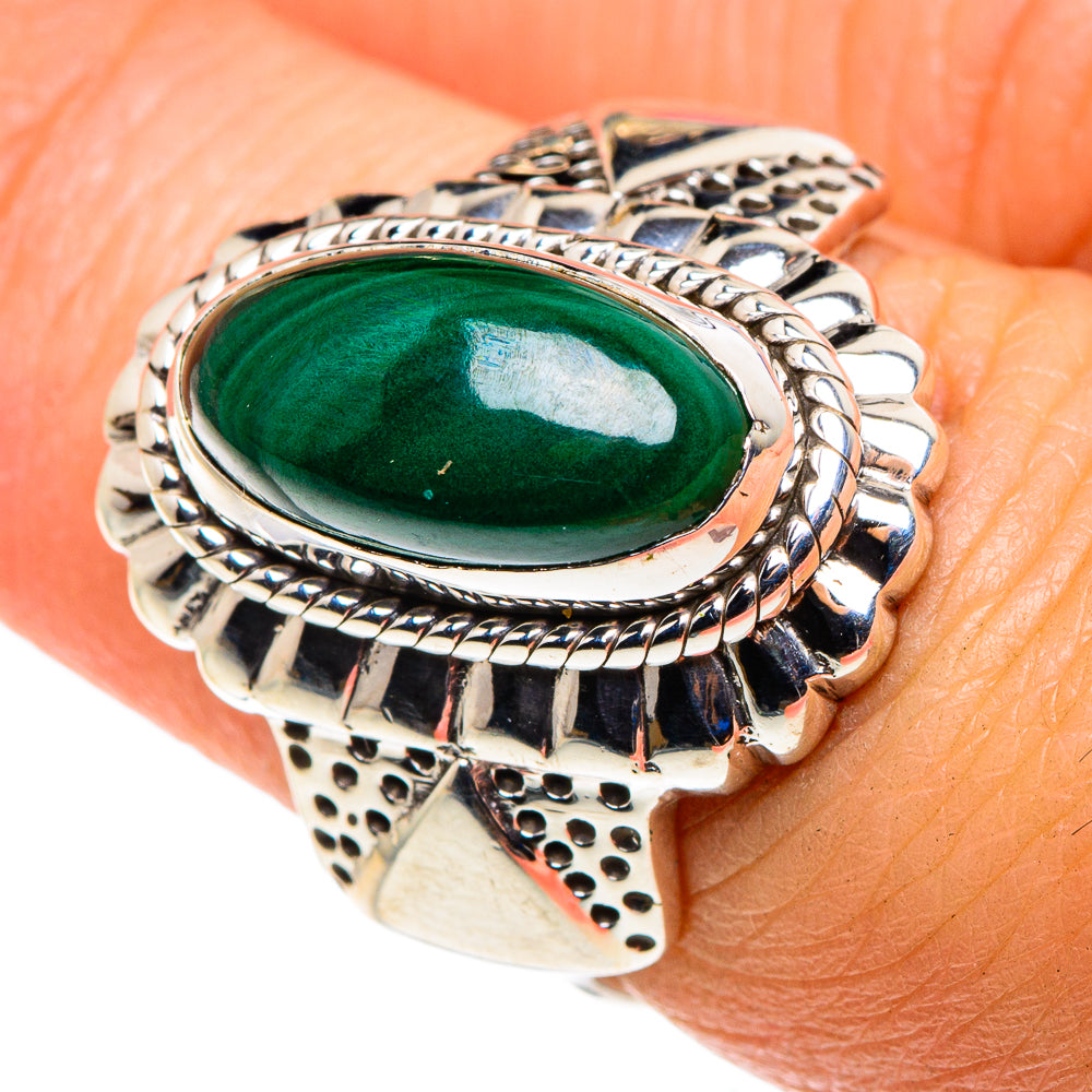 Malachite Rings handcrafted by Anasilvercos - RING87987
