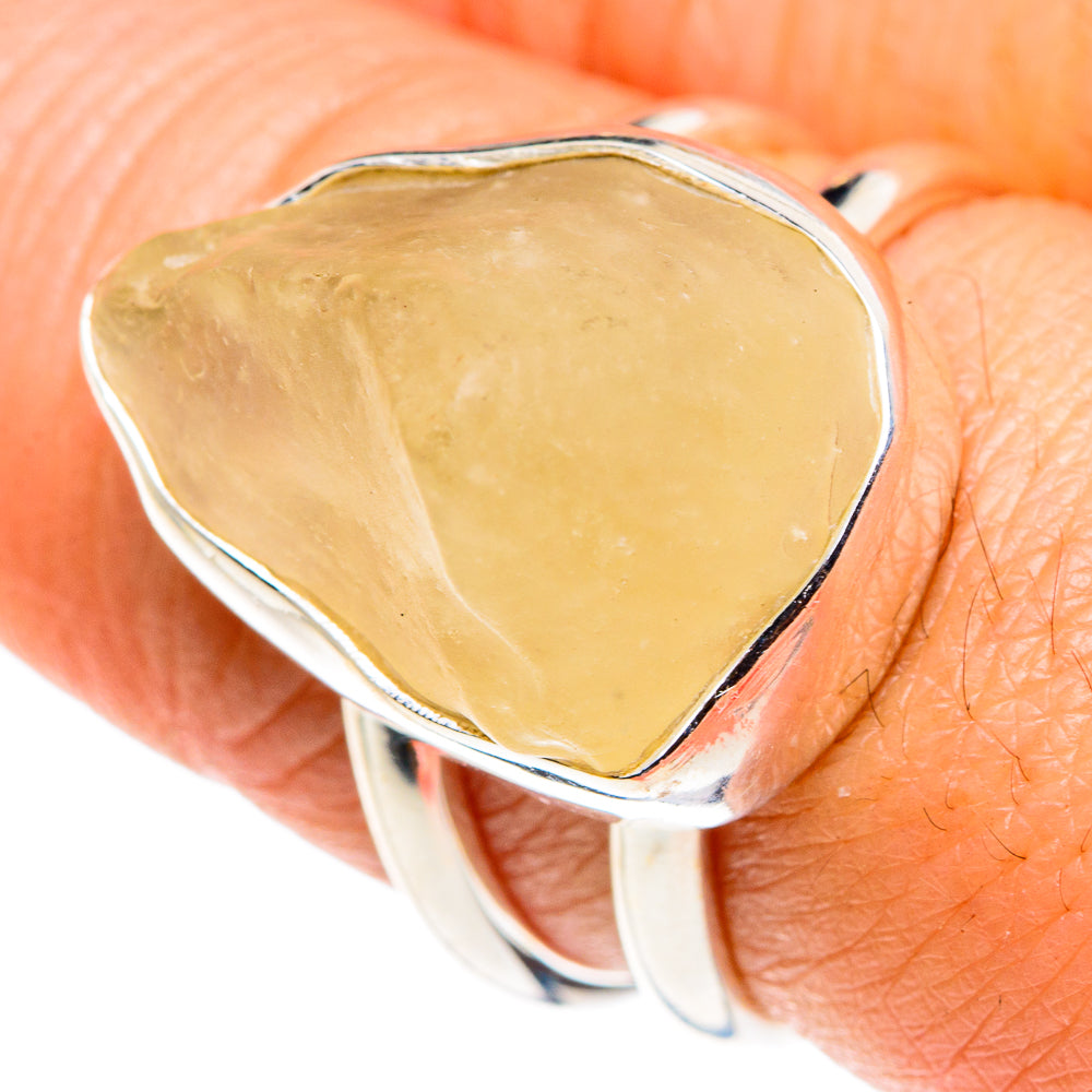 Libyan Desert Glass Rings handcrafted by Anasilvercos - RING87992