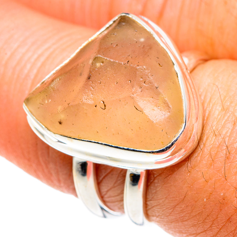 Libyan Desert Glass Rings handcrafted by Anasilvercos - RING87999