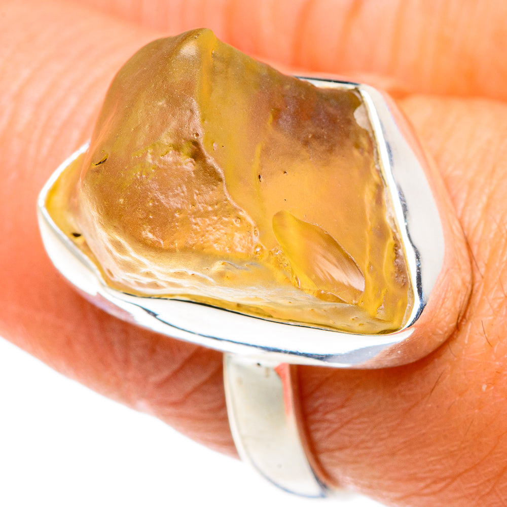 Libyan Desert Glass Rings handcrafted by Anasilvercos - RING88000