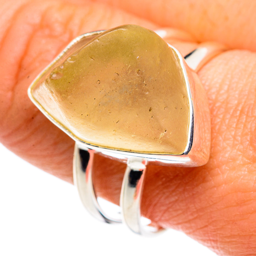Libyan Desert Glass Rings handcrafted by Anasilvercos - RING88001