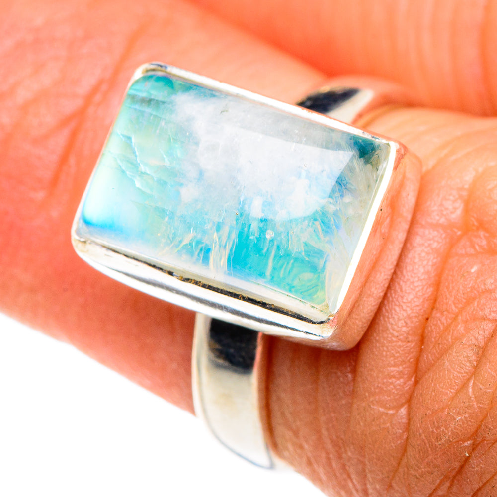 Green Moonstone Rings handcrafted by Anasilvercos - RING88005