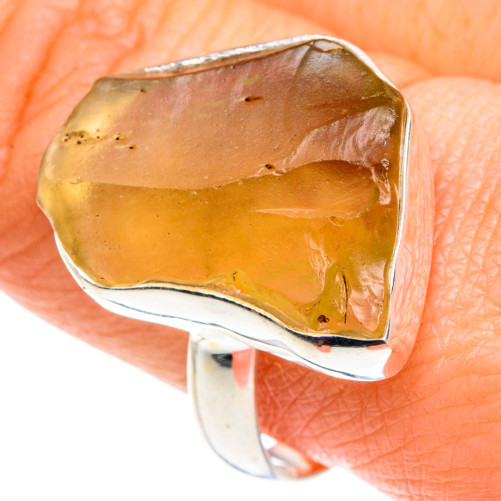 Libyan Desert Glass Rings handcrafted by Anasilvercos - RING88009