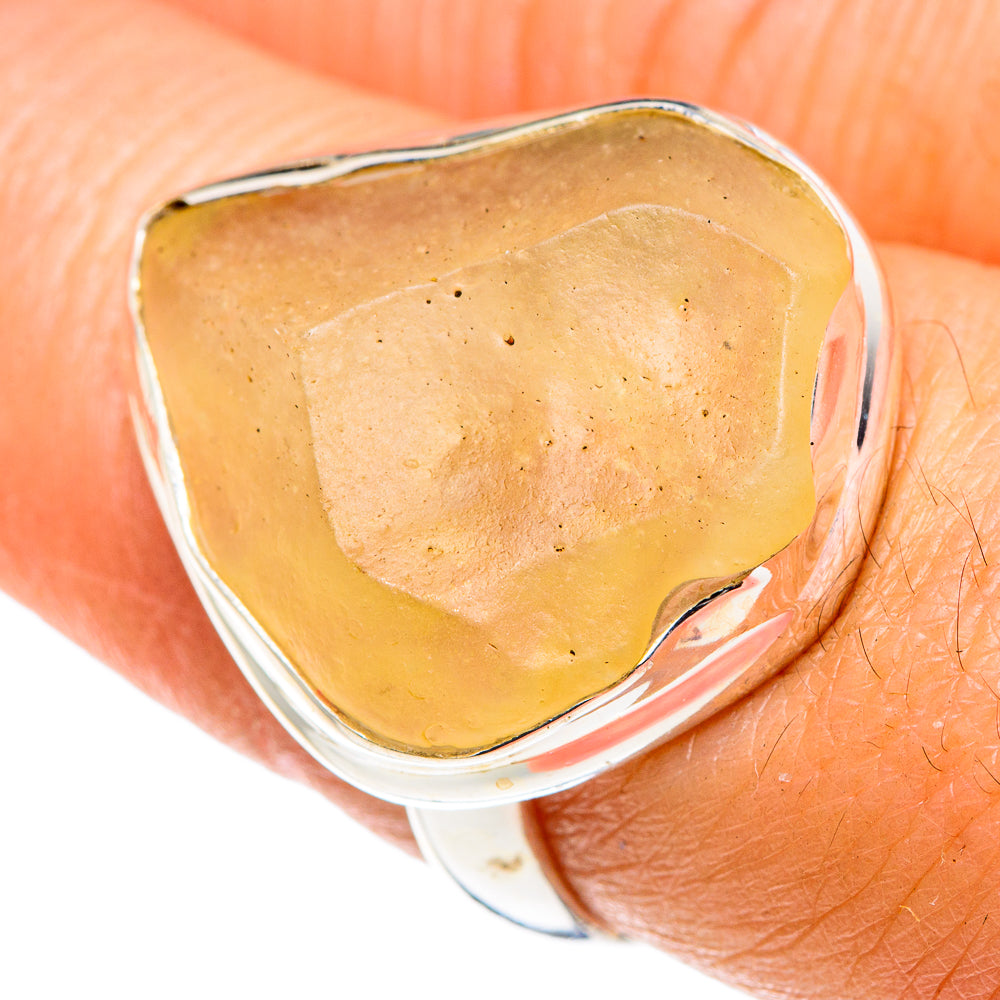 Libyan Desert Glass Rings handcrafted by Anasilvercos - RING88011