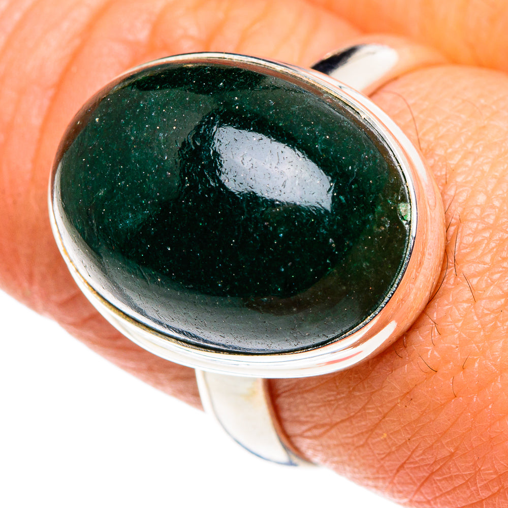 Green Aventurine Rings handcrafted by Anasilvercos - RING88013