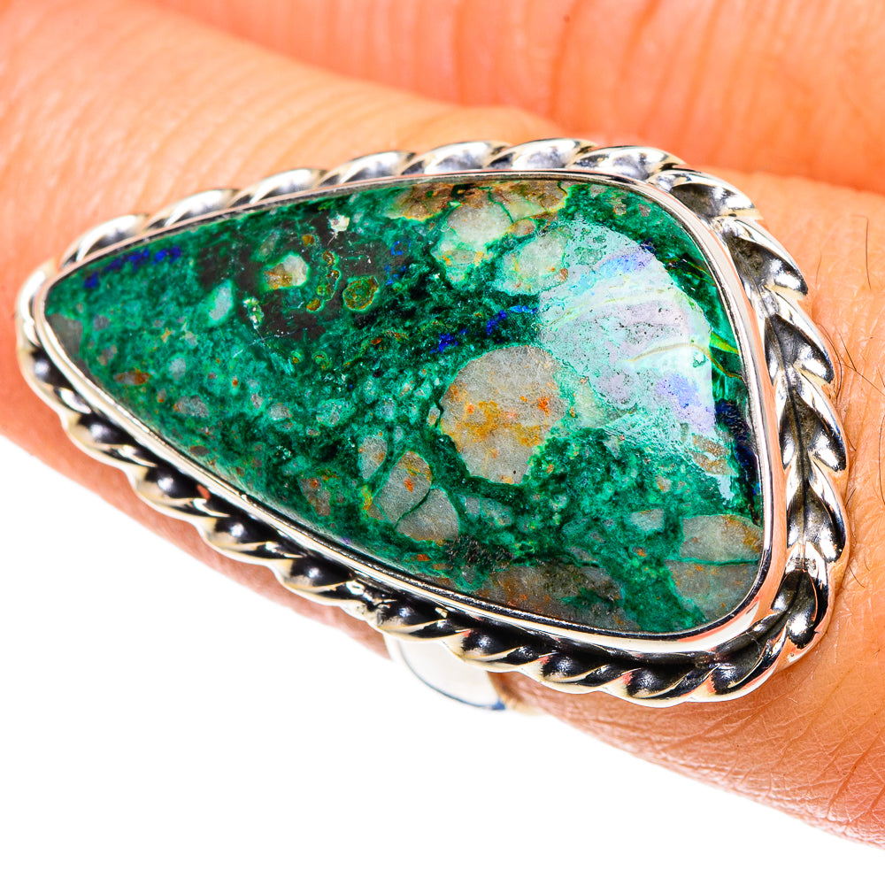 Chrysocolla Rings handcrafted by Anasilvercos - RING88039