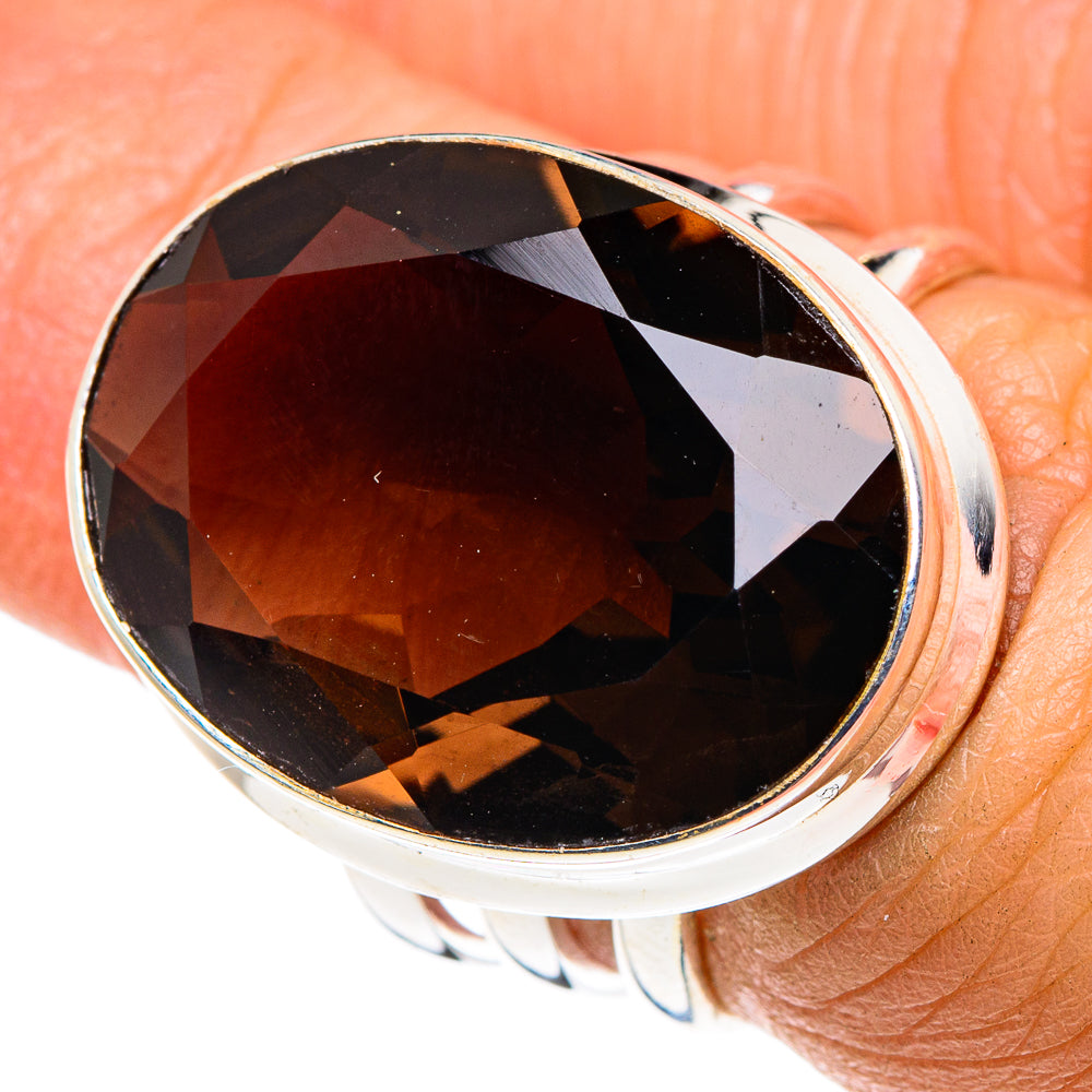 Smoky Quartz Rings handcrafted by Anasilvercos - RING88041