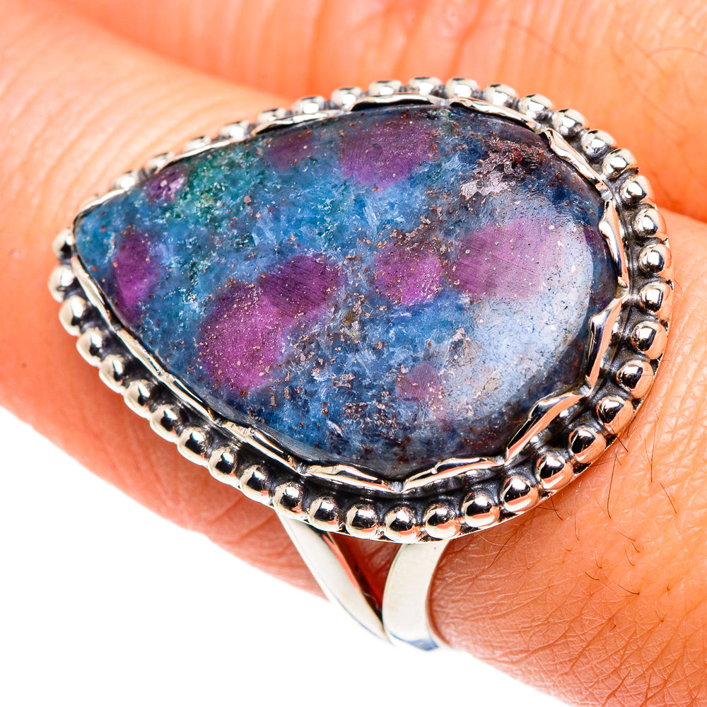 Ruby Fuchsite Rings handcrafted by Anasilvercos - RING88070