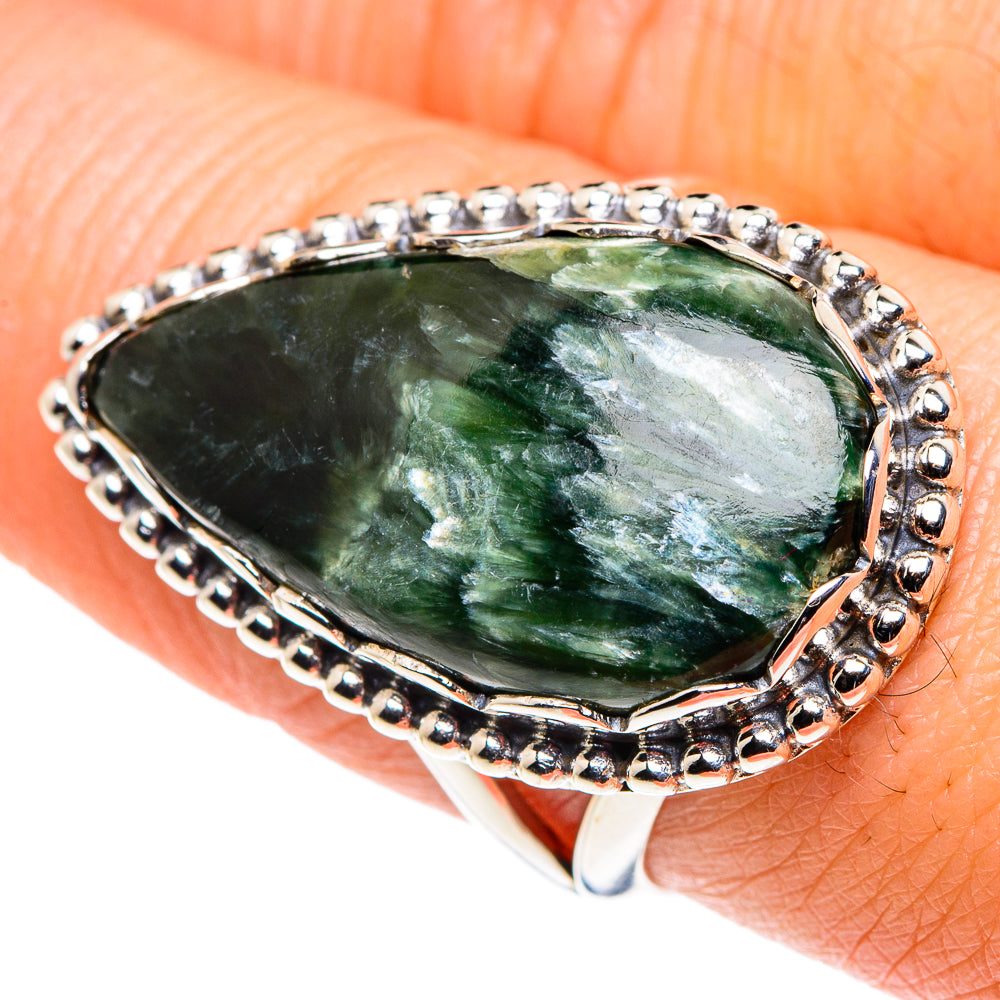 Seraphinite Rings handcrafted by Anasilvercos - RING88071