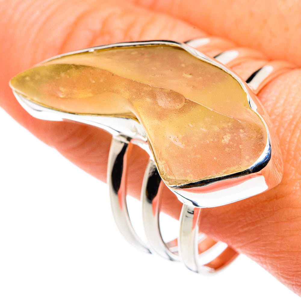 Libyan Desert Glass Rings handcrafted by Anasilvercos - RING88078