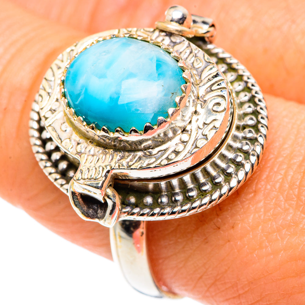 Larimar Rings handcrafted by Anasilvercos - RING88098