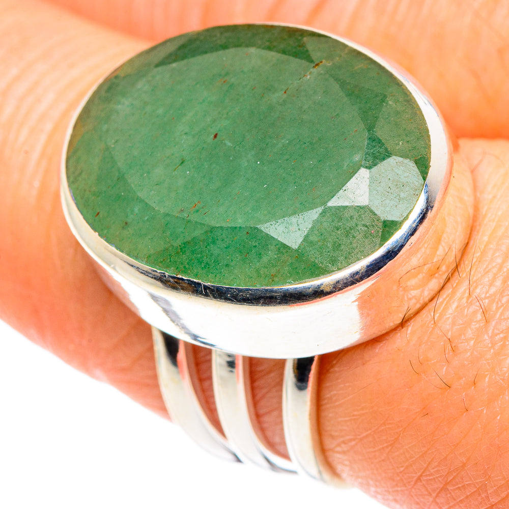 Green Aventurine Rings handcrafted by Anasilvercos - RING88100