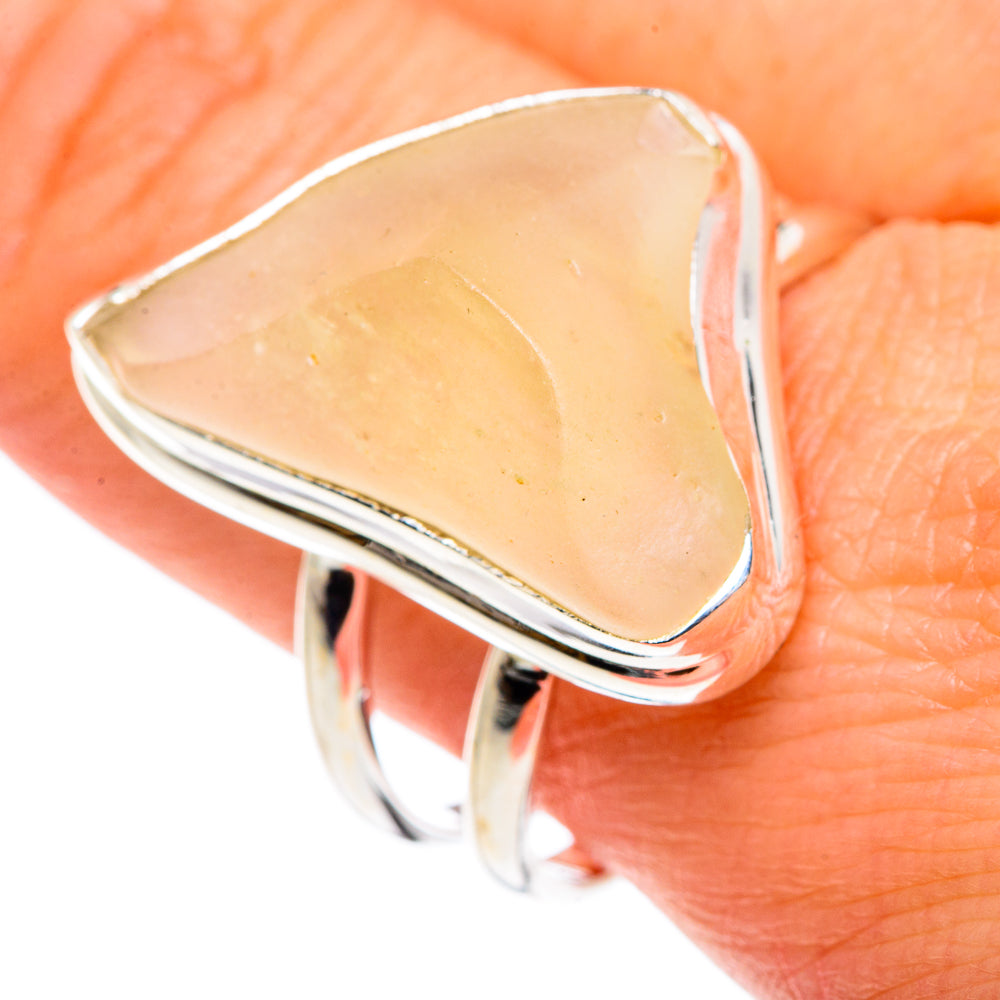 Libyan Desert Glass Rings handcrafted by Anasilvercos - RING88109