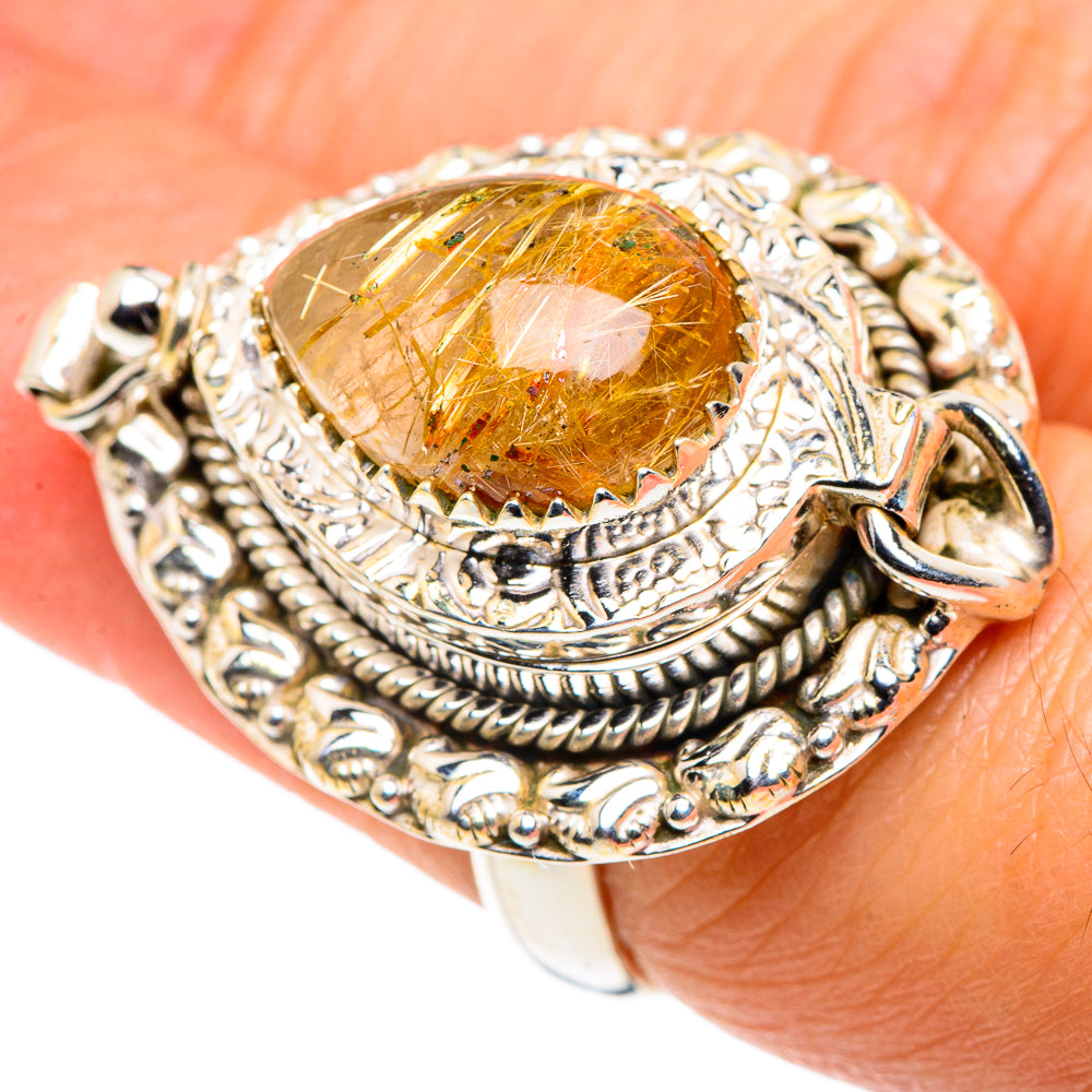 Rutilated Quartz Rings handcrafted by Anasilvercos - RING88114