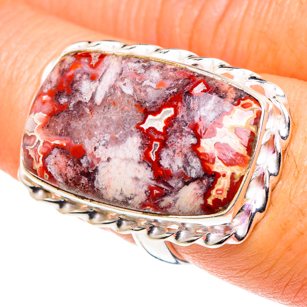 Crazy Lace Agate Rings handcrafted by Anasilvercos - RING88125