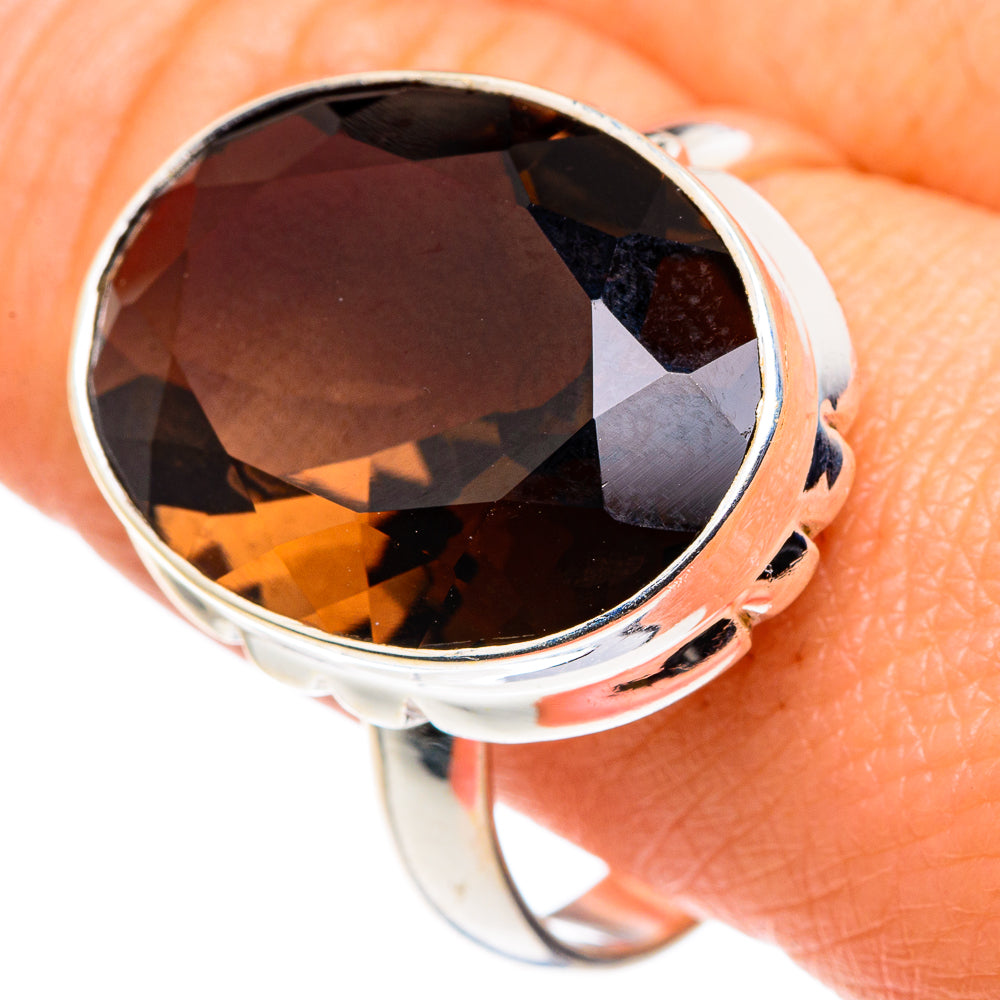 Smoky Quartz Rings handcrafted by Anasilvercos - RING88126