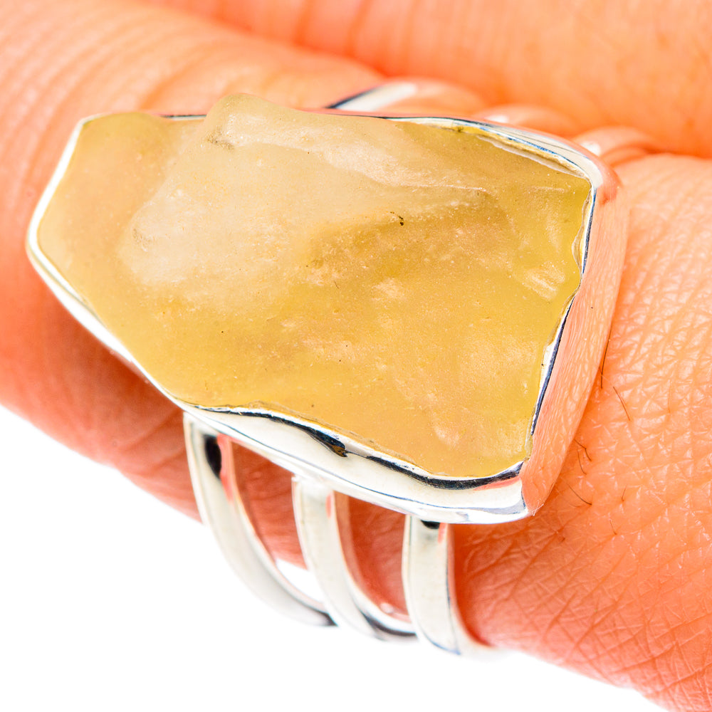 Libyan Desert Glass Rings handcrafted by Anasilvercos - RING88128