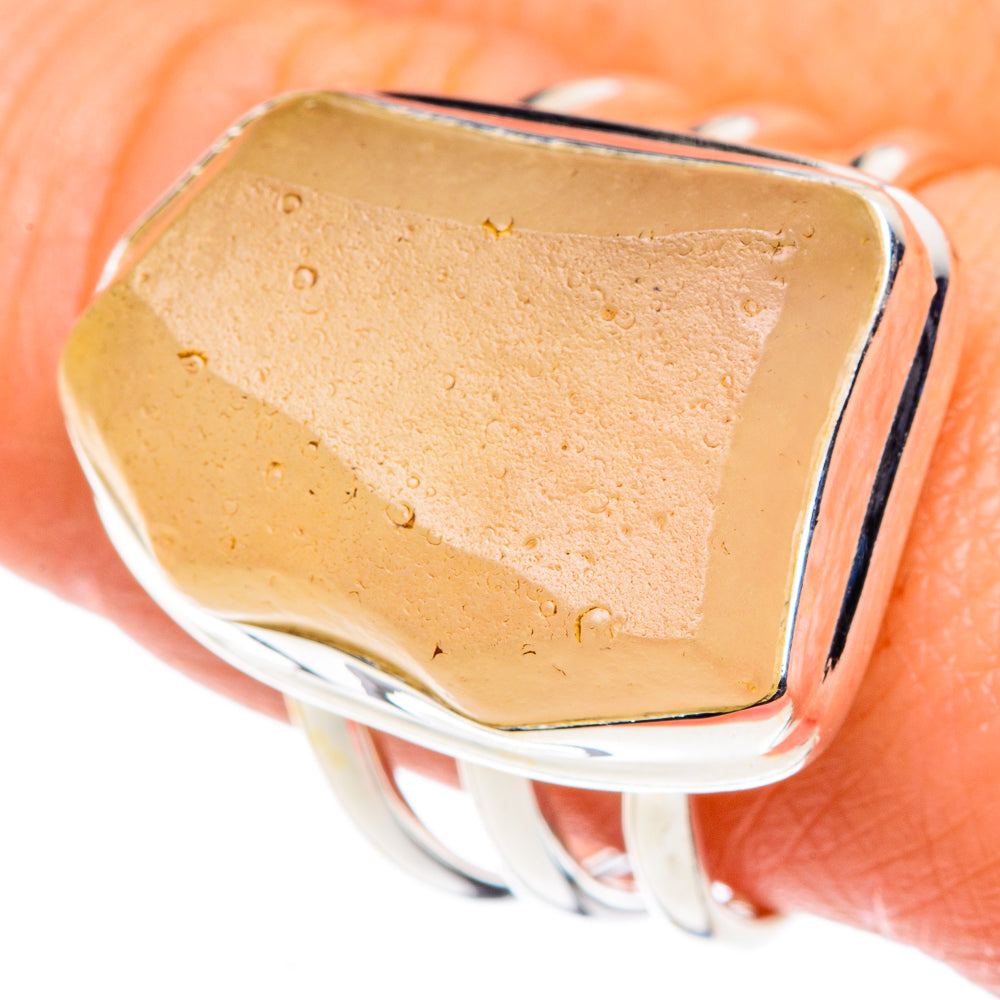 Libyan Desert Glass Rings handcrafted by Anasilvercos - RING88129