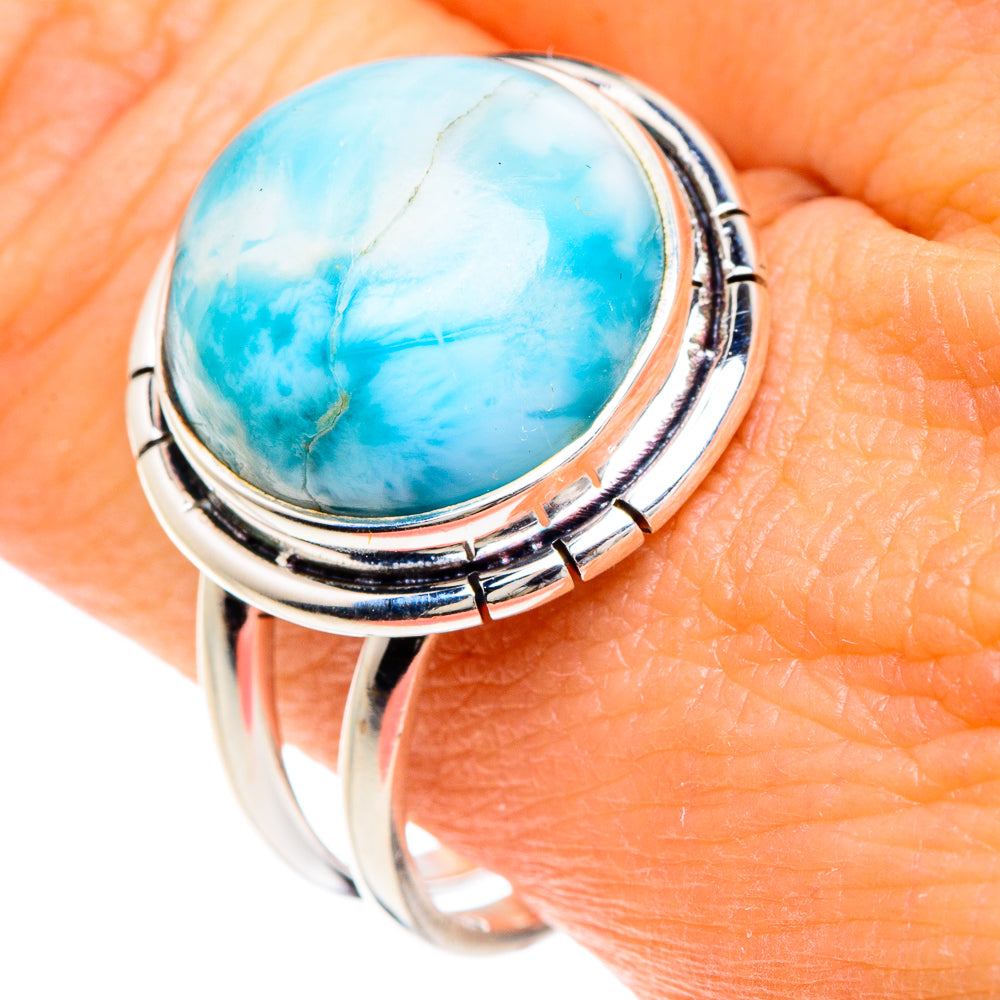 Larimar Rings handcrafted by Anasilvercos - RING88131