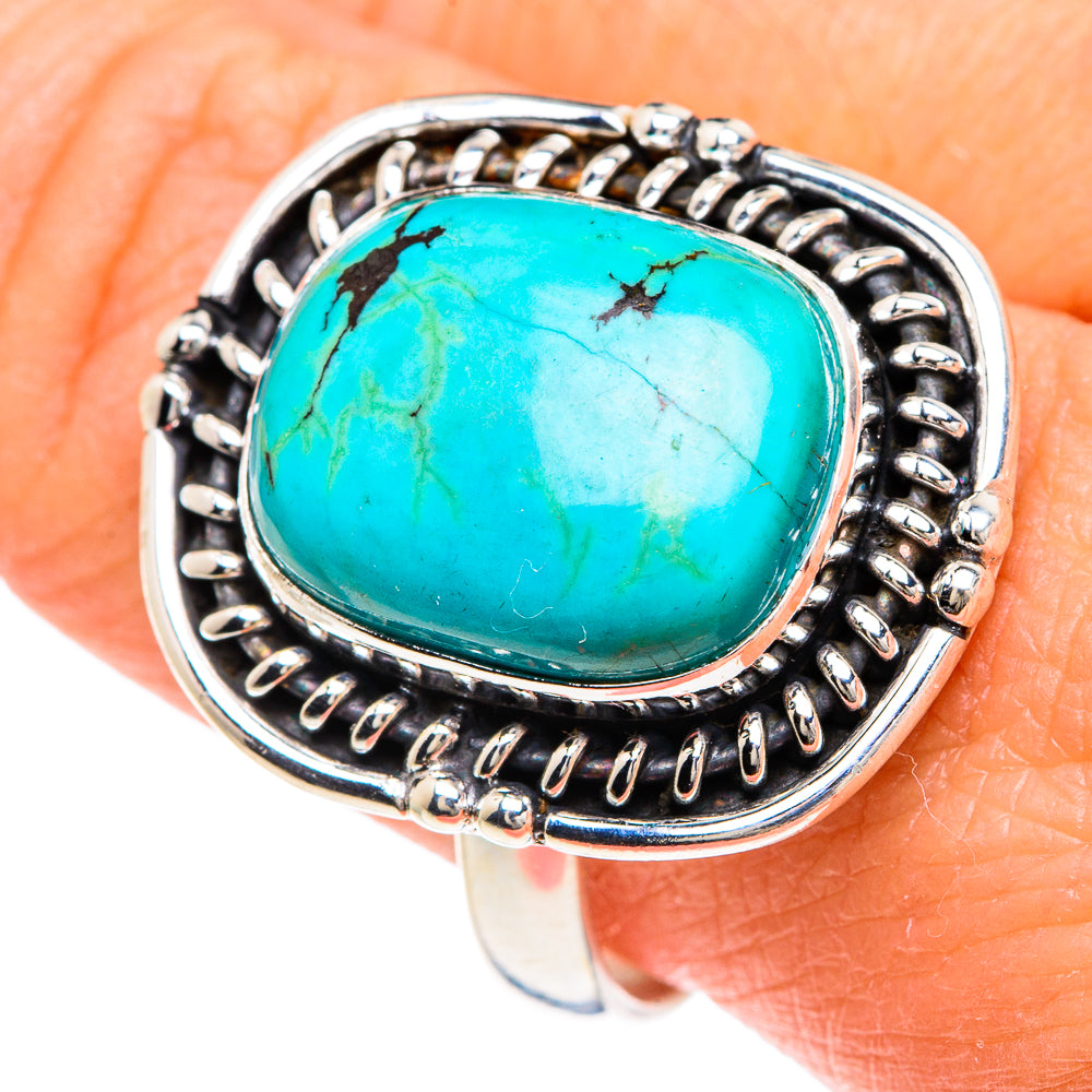 Tibetan Turquoise Rings handcrafted by Anasilvercos - RING88132